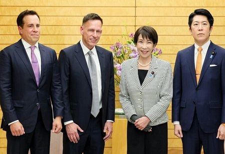 Japan PM Takaichi Meets Palantir’s Thiel on Future Tech